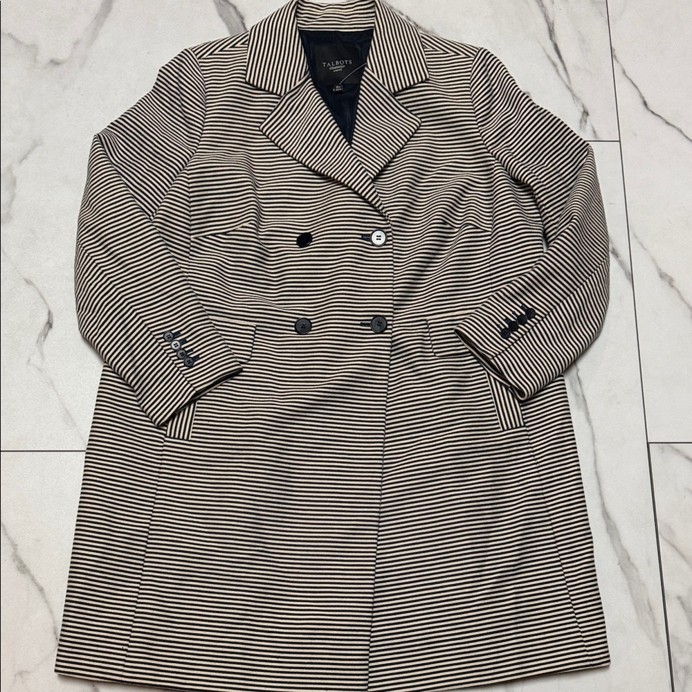 Talbots Women's Striped Coat Size 18W